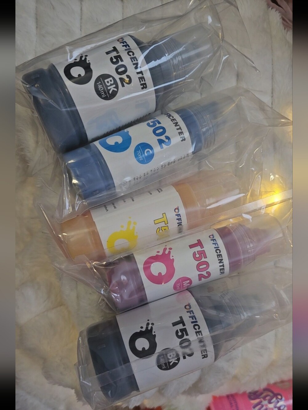 Eco Tank Ink 5 Pack Set - Blue, Yellow, Magenta, Black